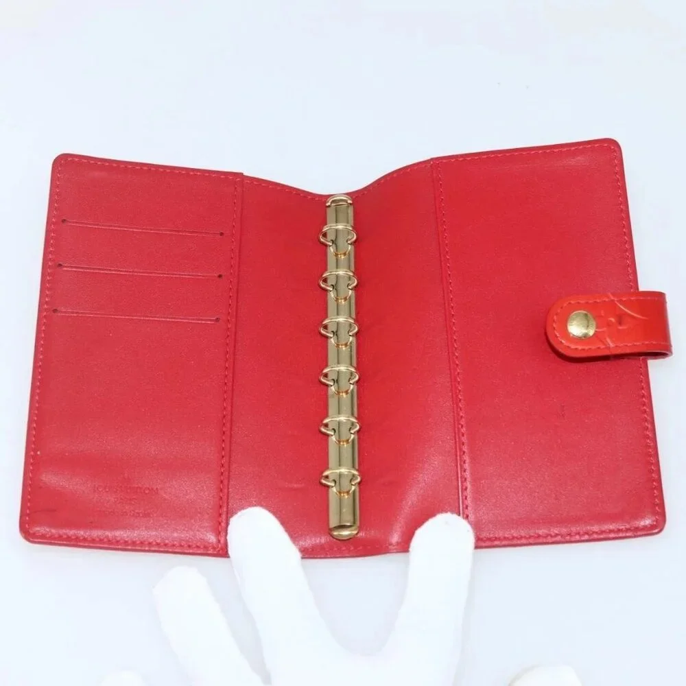 LOUIS VUITTON Monogram Vernis Agenda PM Planner Cover Rouge